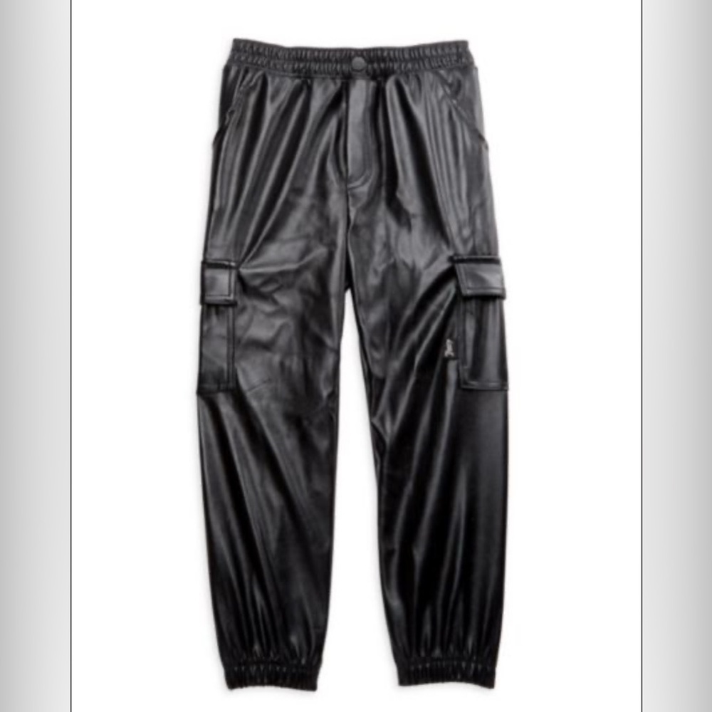 JUICY COUTURE Girl's NWT Faux Leather Jogger style Pants. Size 8/10.